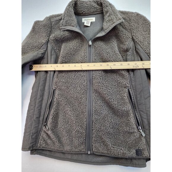 RUFF HEWN Cozy Gray Faux Sherpa Fleece Full Zip L Wicking Cabin Outdoor Neutral - Picture 4 of 10